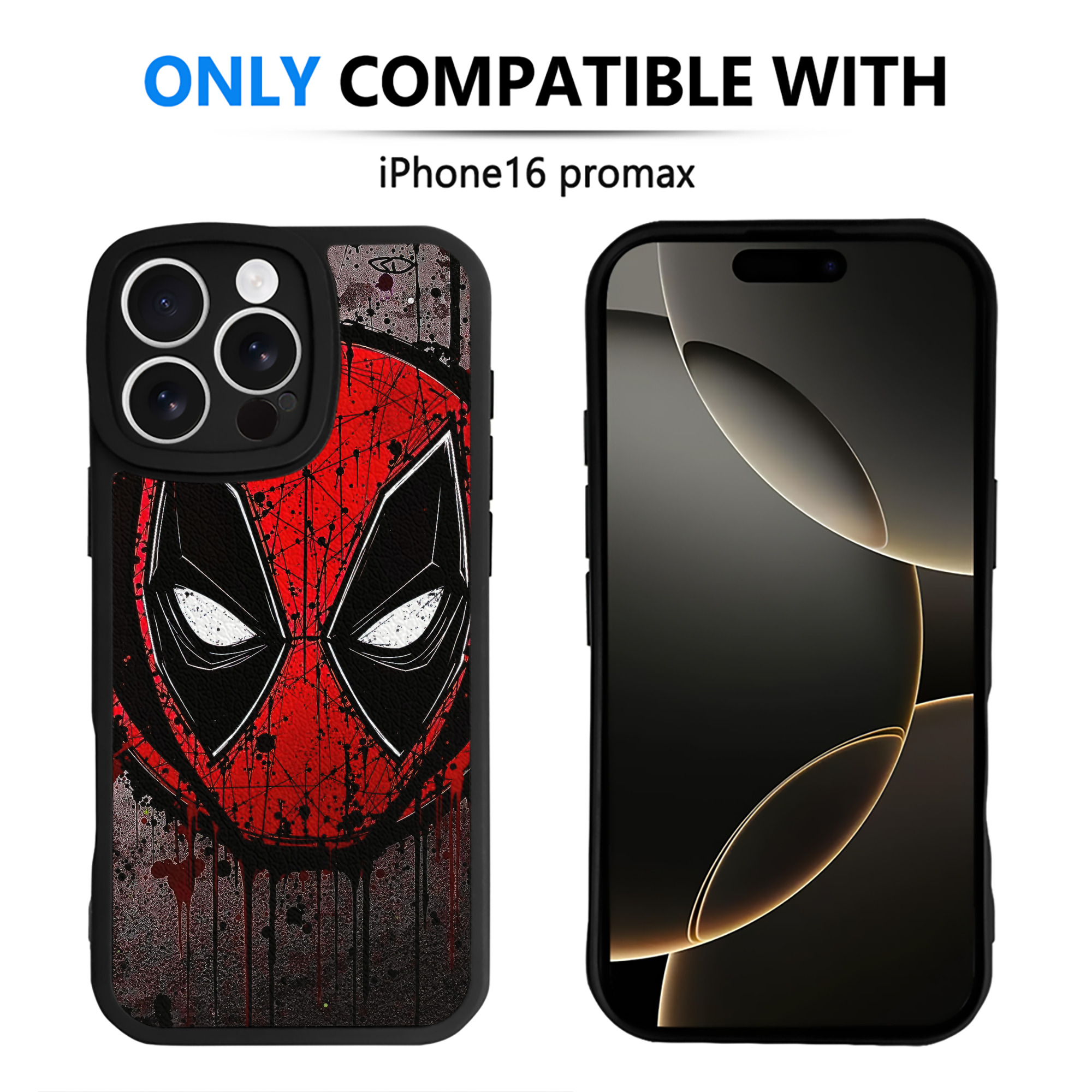 （画像用） Deadpool デッドプール 【iPhone 16シリーズ対応】シリコンスマホケース（レザー調） 材質：シリコン